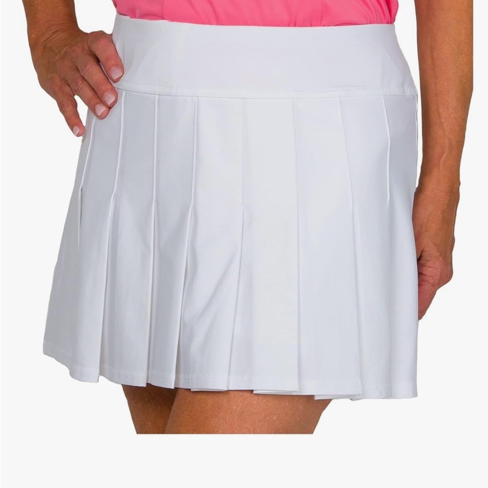 Jofit Women's Athletic Golf Tennis White Knife Short Skort XL 50 UPF